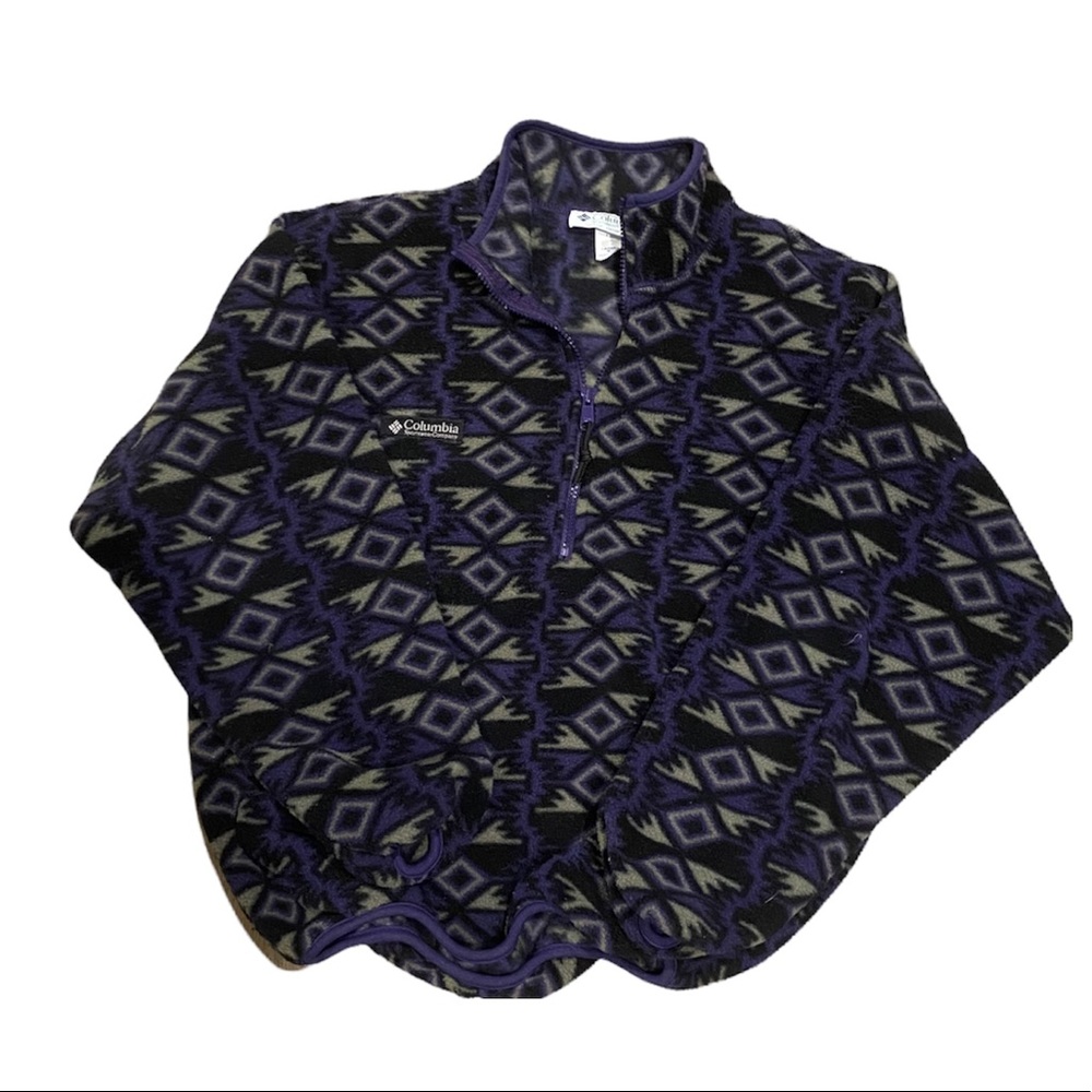 Columbia Women's Geometric Purple and Black Hoodie